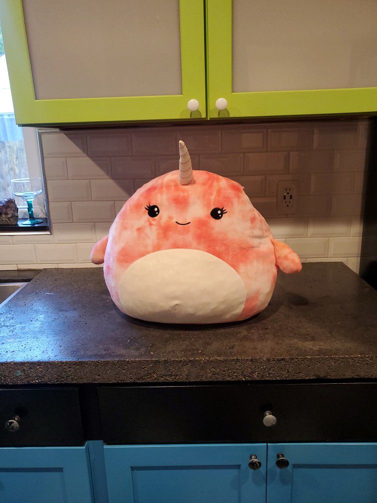 Rare Amiah the Narwhal 2021 Squishmallow, good condition w/out tags