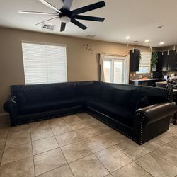 Huge Black Living Room Couch