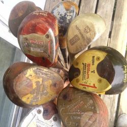 Vintage Ping Putter And Wood Wilson Clubs 