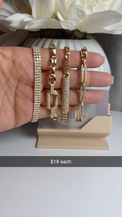 Gold plated bracelets $18 each