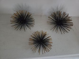 3 -piece Metal Starburst Wall Decor Set of 3
