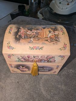 1990 Snow White's And The Seven Dwarfs Box With Removable Tray