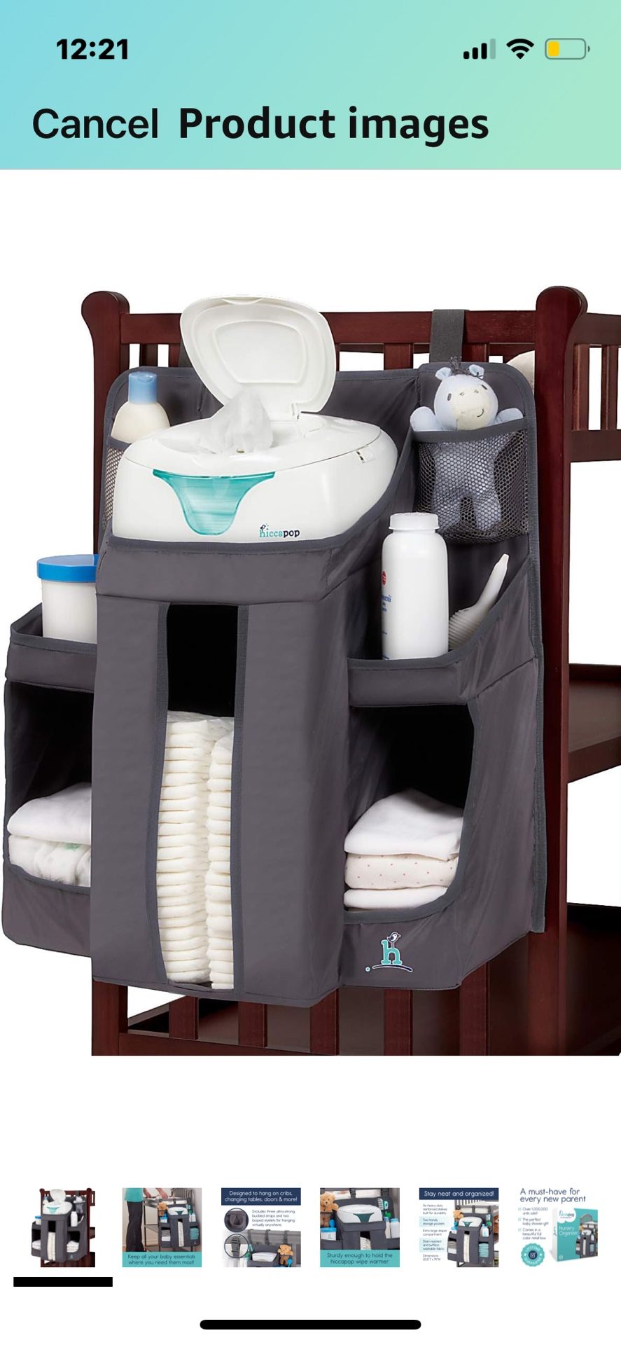Diaper Storage For Crib Or Changing Table