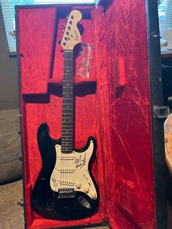 Fender squire Motley Crue autographs