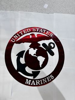 Marines Metal Sign 16x16 18 Gauge Steel Wall Decor