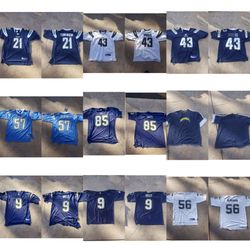 San Diego Chargers NFL Jerseys Lot of 9 ( All size XL )