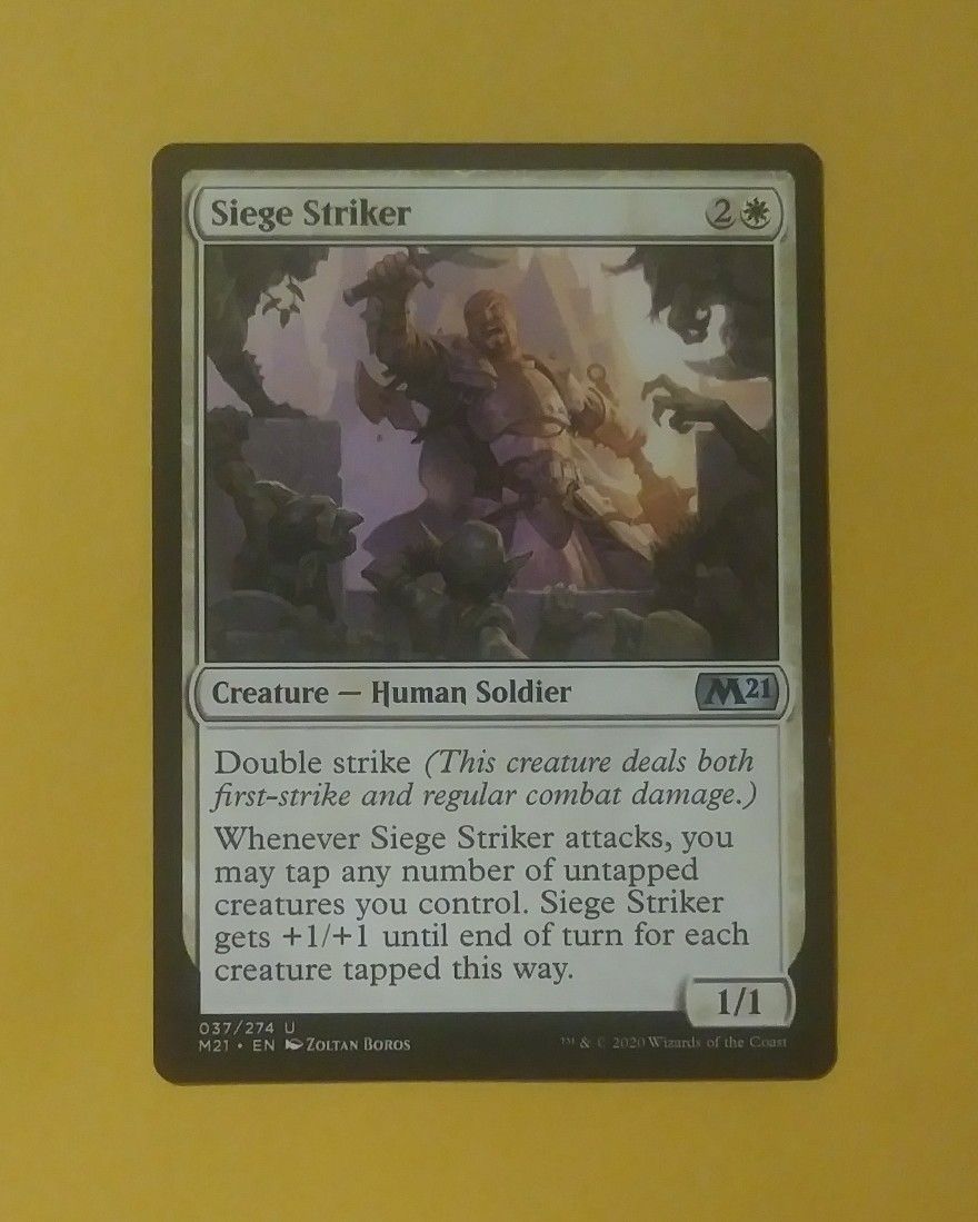 2021 MTG Siege Striker #37 Creature Human Soldier Zoltan Boros M21 Magic The Gathering Card Game Wizards Of The Coast Collectible