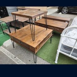 Super Deal 3 Pcs Coffe Table
Solid Wood 
End Table
XL End Table 2 Drawers 
Coffe Table 2 Drawers 
$195 + Tax 
FREE LOCAL DELIVERY & SET UP
ONLINE SALE