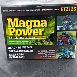 Brand New Battery Magna Power For Motorcycle And Quad And Lawn Mower 