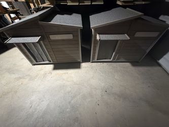 Wooden Dog Houses - Two in Stock