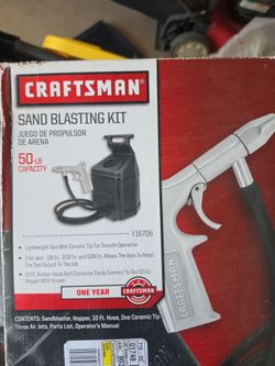 New craftsman sandblasting kit