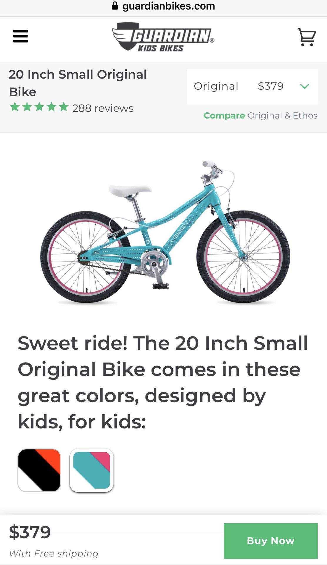 Guardian bikes 20 inch original kids best sale bikes