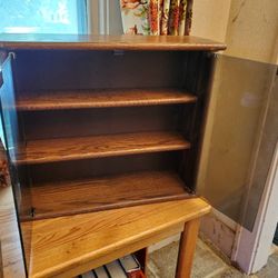 Display Case, wood shelves