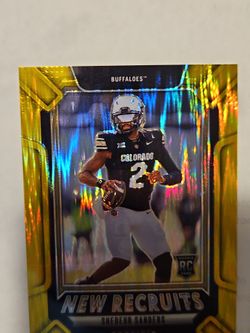 Shedeur Sanders Rookie Card (Topps Draft Picks/Gold Flash) /49