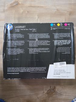 NEW HP 202A LaserJet Toner Tri-Pack (Cyan, Yellow, Magenta) - Factory Sealed For M254, MFP M 281