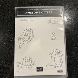 STAMPIN’ UP! Cling Stamp Set: Awesome Otters