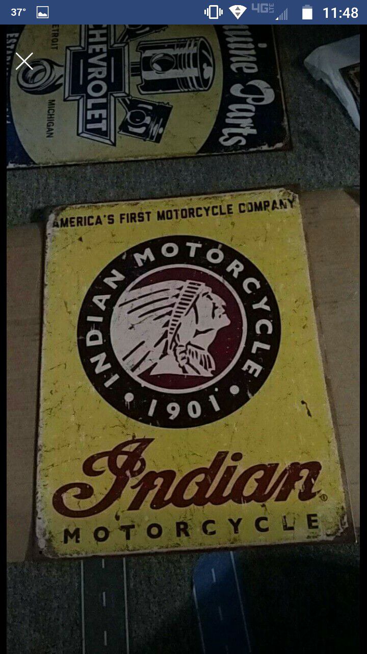 Indian motorcycle sign