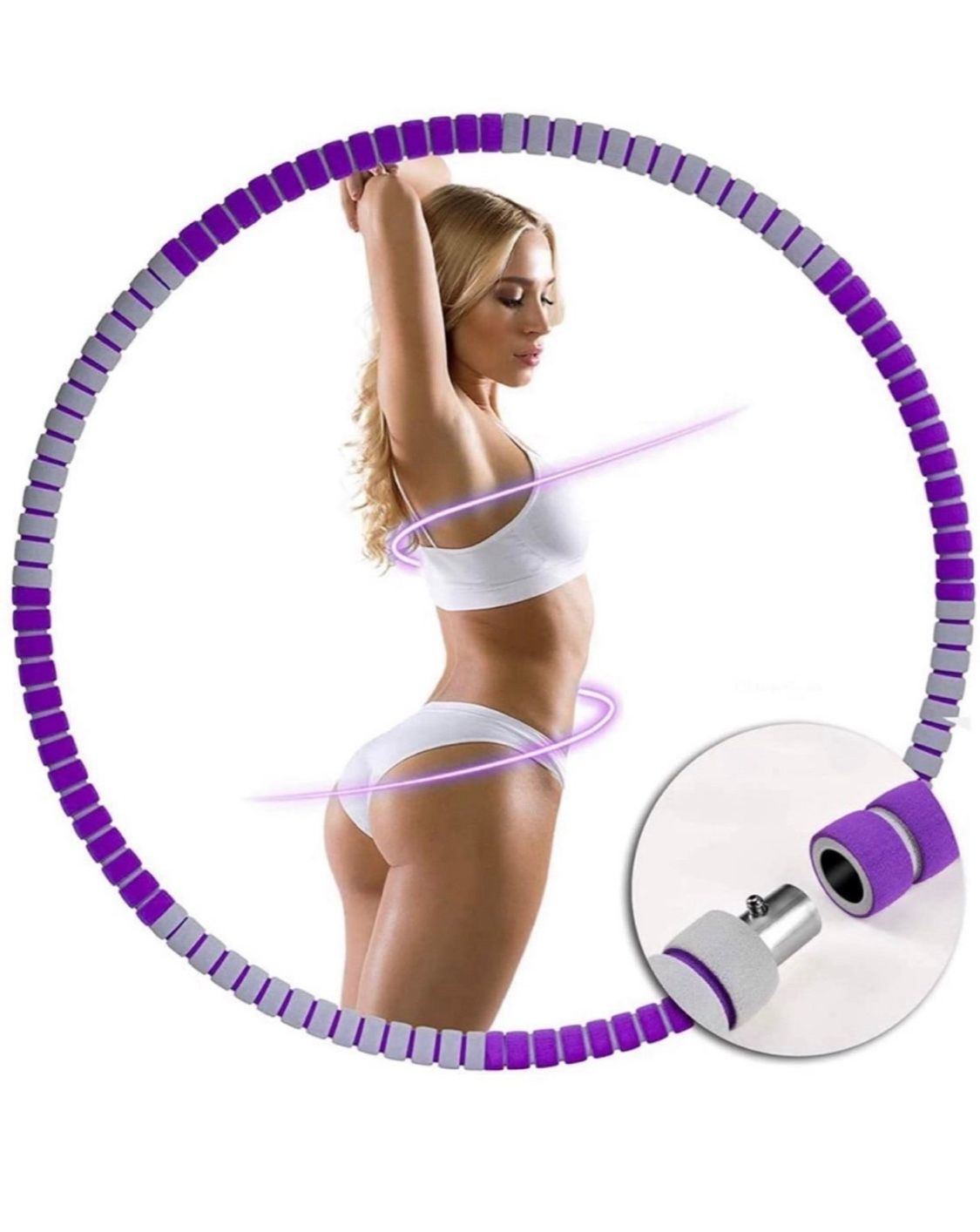 Exercise-Hoops for Adults Detachable Stainless Steel Core with Comfortable High- weighted