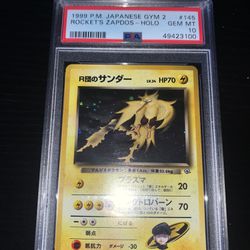 Pokémon Japanese Rocket’s Zapdos Holo PSA 10