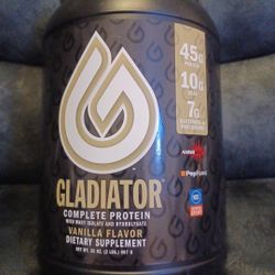 New Sealed 2lb Vanilla Protein Gladiator Complete Protein 