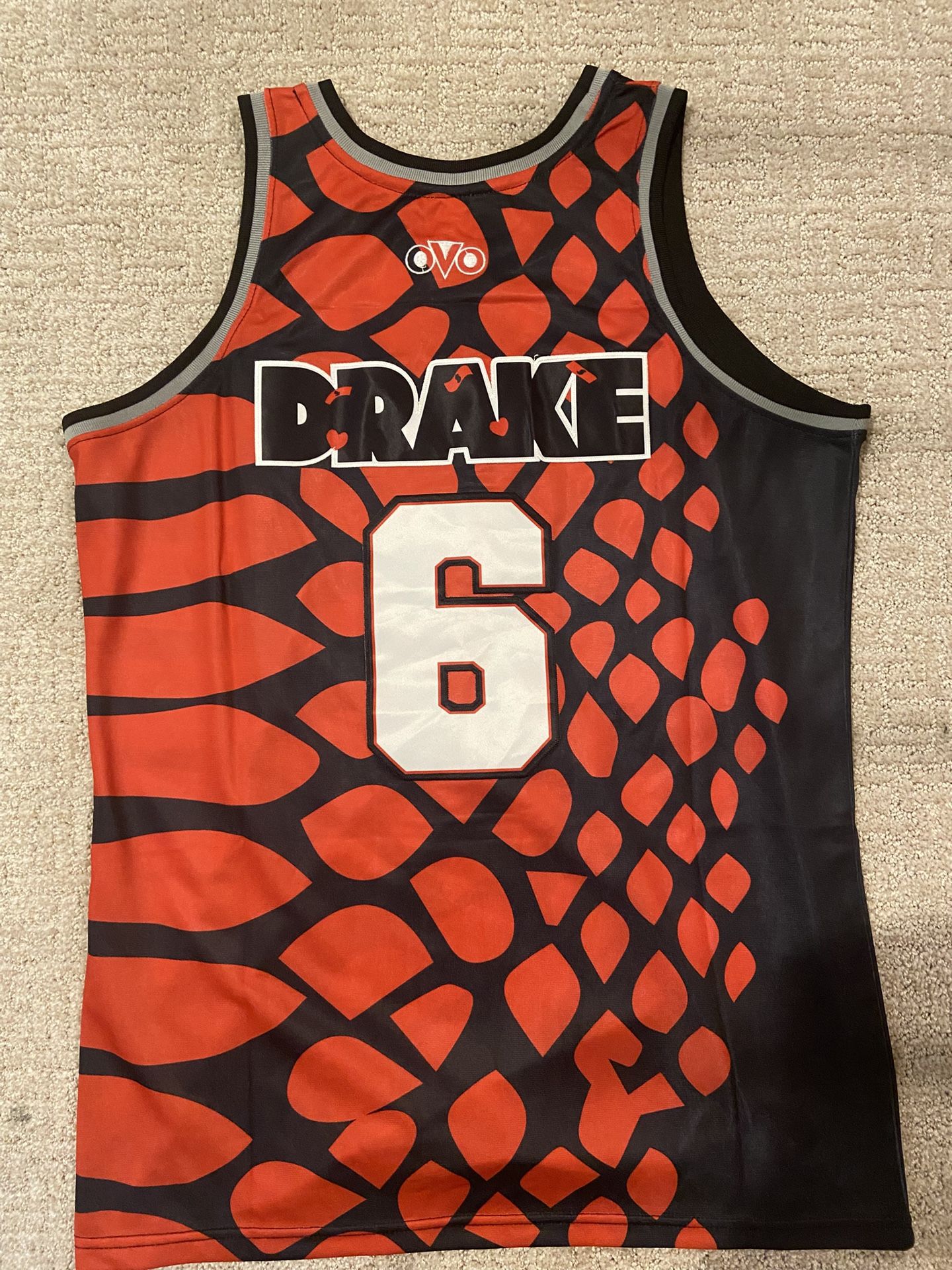 Mens Large Drake OVO Basketball Jersey