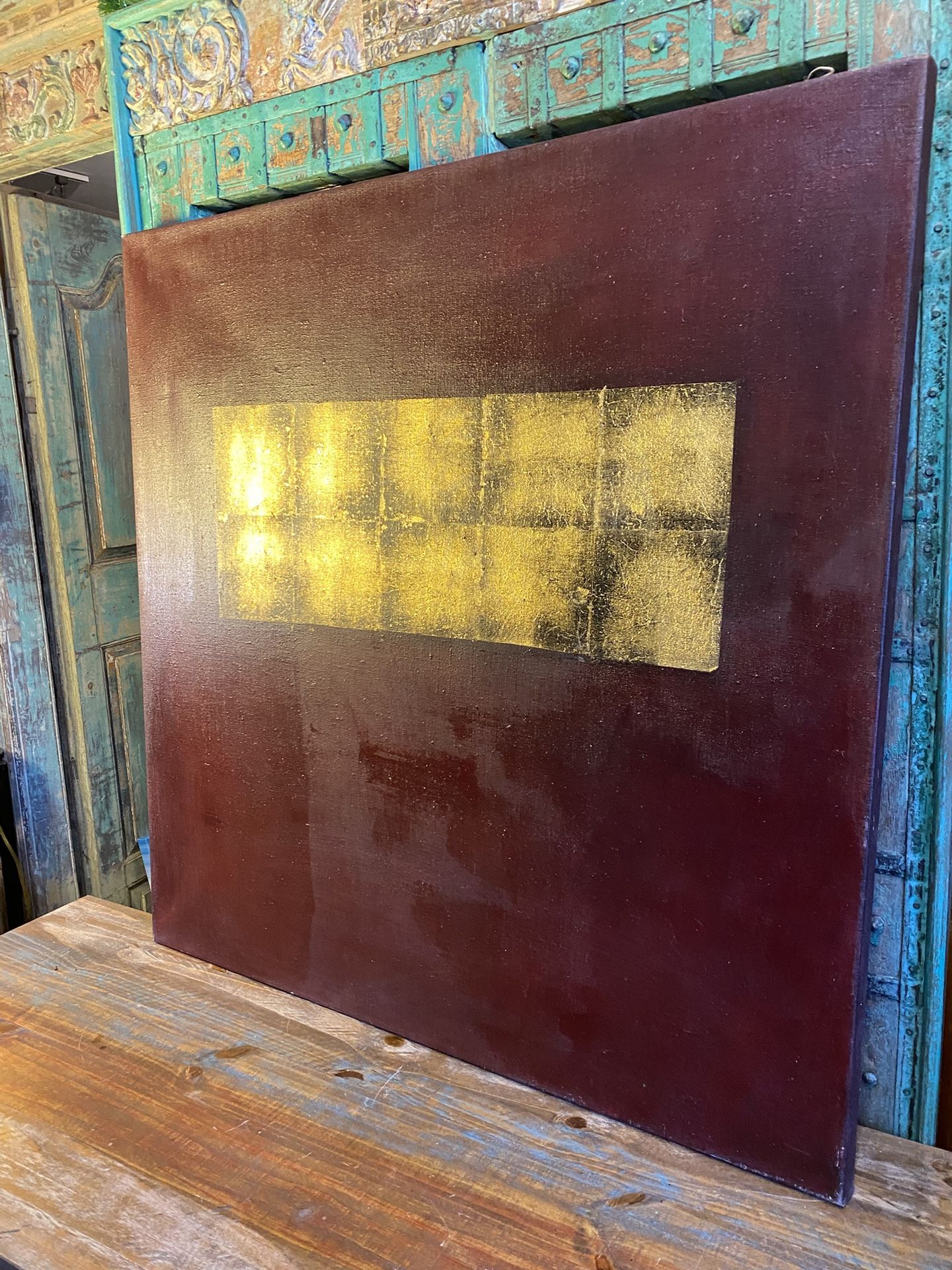 Contemporary Modern Oil On Canvas, Abstract Design, Signed By The Artist 40 By 40