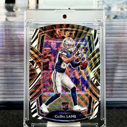2020 Panini Select CeeDee Lamb RC #257 Zebra Prizm Die Cut