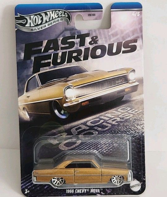 HOT WHEELS SILVER SERIES FAST & FURIOUS 1966 CHEVY NOVA