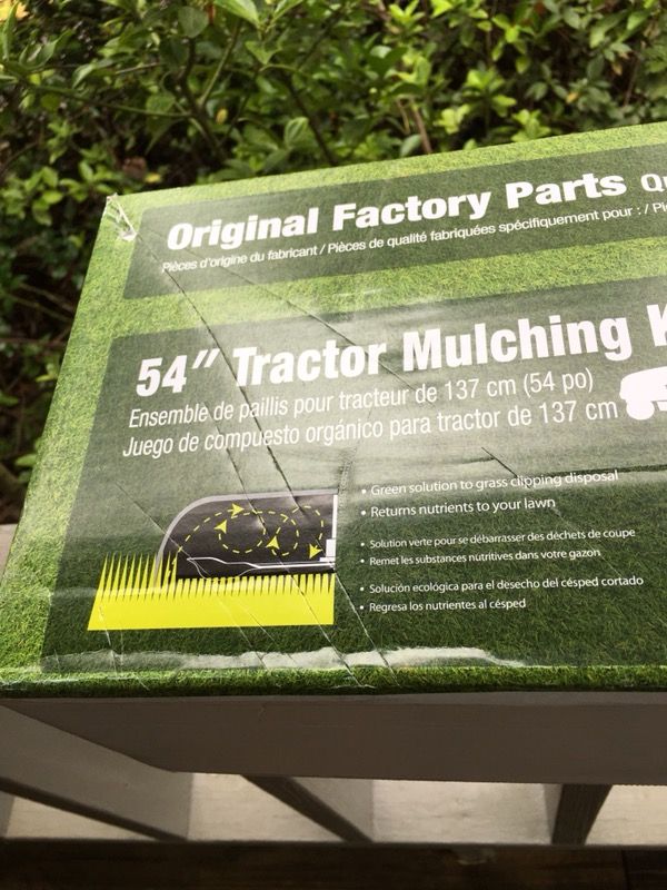 54” tractor mulching kit Husqvarna Poulan craftsman NEW Very Easy Install $25
