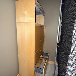 File Cabinet And Roll Top Combo Cabinet
