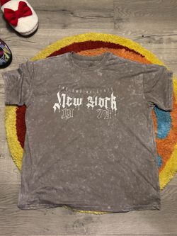 New York Graphic Acid Wash T-Shirt
