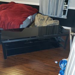 Black Glass TV Stand 