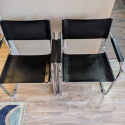 Vintage MCM Marcel Breuer Style MG5 Chairs Made In Italy