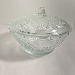 Vintage KIG Malaysia Clear Glass Candy Dish