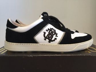 $389 100% Authentic Roberto Cavalli Mens Leather Sneaker Size EU42/US9