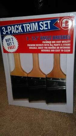 3 pk. Paint Brushes Trim Set* 2.5 Angle Brushes* NEW in pk. - $6