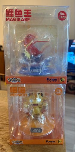 Funism Twinkmont Pokemon Figure - Meowth and Magikarp