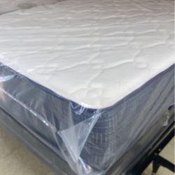 ⚜️NEW QUEEN SIZE DOUBLE SIDED DELUXE PLUSH MATTRESS W.BOXSPRING INCLUDED ⚜️