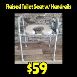 New Raised Toilet Seat w/ Handles: Njft