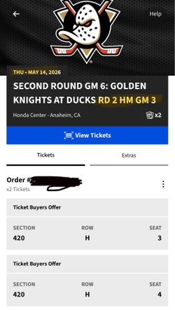 5/14 Knights at Ducks: RD 2 HM GM 3