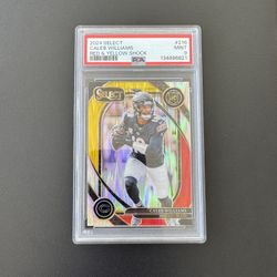 2024 Panini Select CALEB WILLIAMS #216 RC Red & Yellow Shock PSA 9 MINT Bears