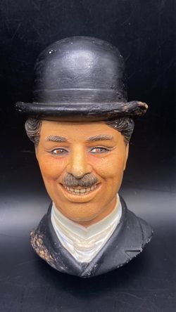 VTG Charles “Charlie” Chaplin Legend Products Chalkware Bust Made in England 3D Wall Hanging