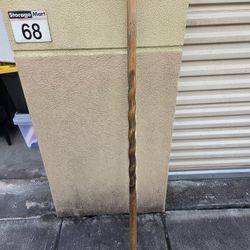 Wooden Walking Stick Carved Nice 