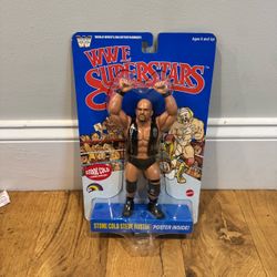 NEW WWE Superstars Stone Cold Steve Austin LJN Retro Figure JKT85 Poster Inside