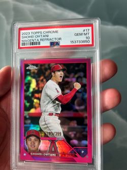 2023 Topps chrome Shohei Ohtani magenta refractor /399 PSA 10