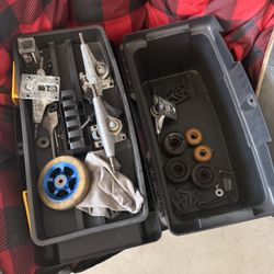 Skateboarding/scootering Tool Box With Parts And Tools