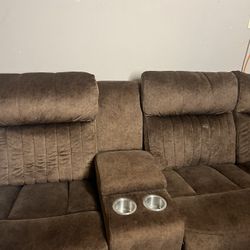 Brown Reclining couches 