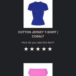 SKIMS COTTON JERSEY T-SHIRT | COBALT