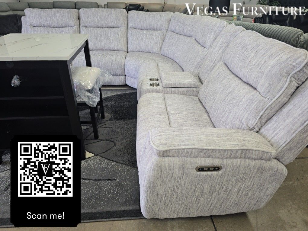 Sectional Power Recliners Heat Rest 