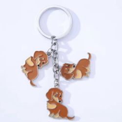 Brand New Dachshund Brown Dog Keychain 